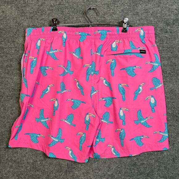 New Chubbies Mens Sz XXL Classic 5.5" Swim Trunks Pink Toucan Do Its Mesh Liner - Picture 3 of 9